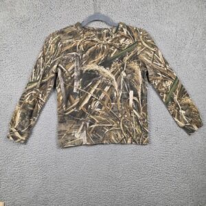 Magellan Outdoors Shirt Kids Medium Brown Camo Long Sleeve Hunt Gear Hunting Tee